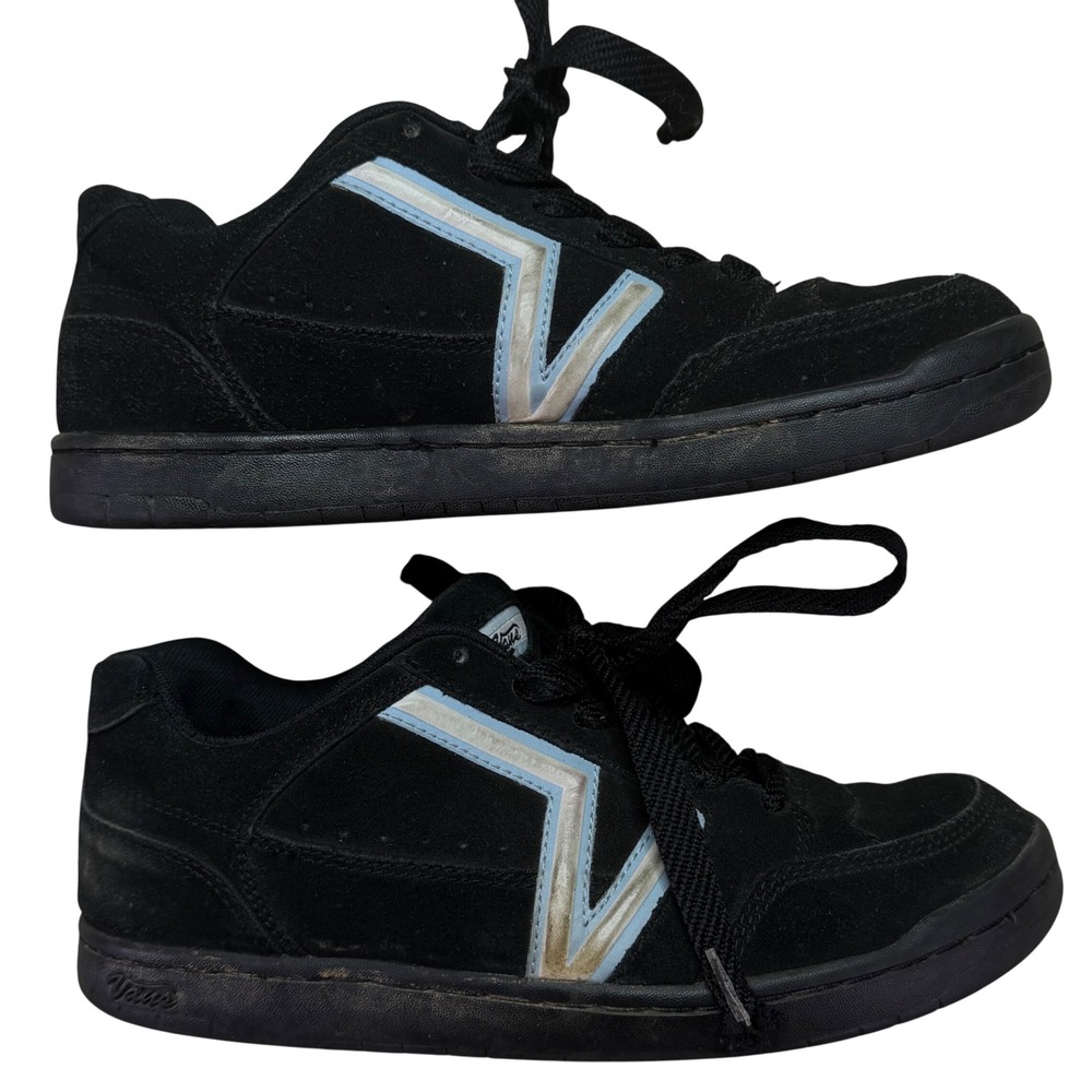 Vintage 2000s Vans Ray Ray Skate Shoes Mens Size 9 Black Leather Chunky Y2K
